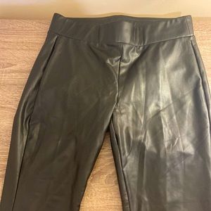 LOFT black pleather leggings